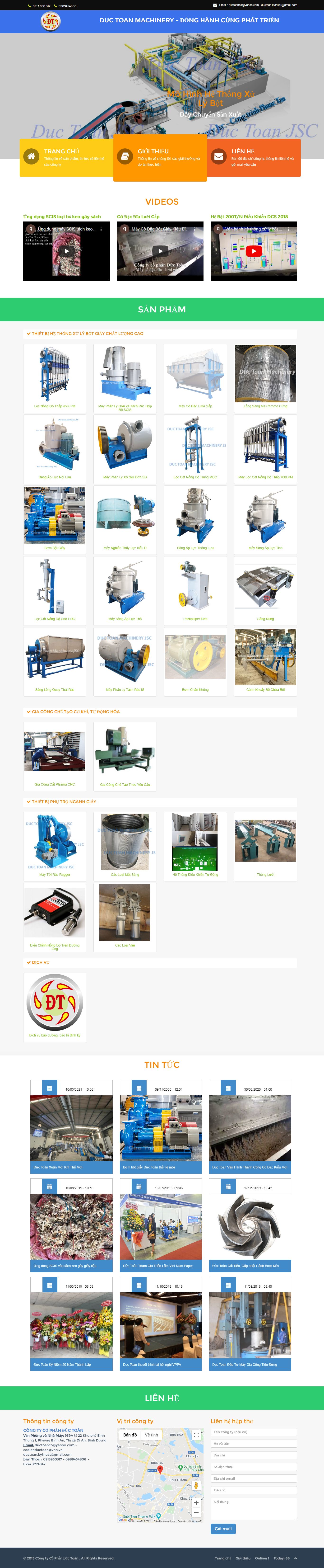 [thietbimaygiay] Thiết kế Website Web nhà máy - wwwductoancomvn