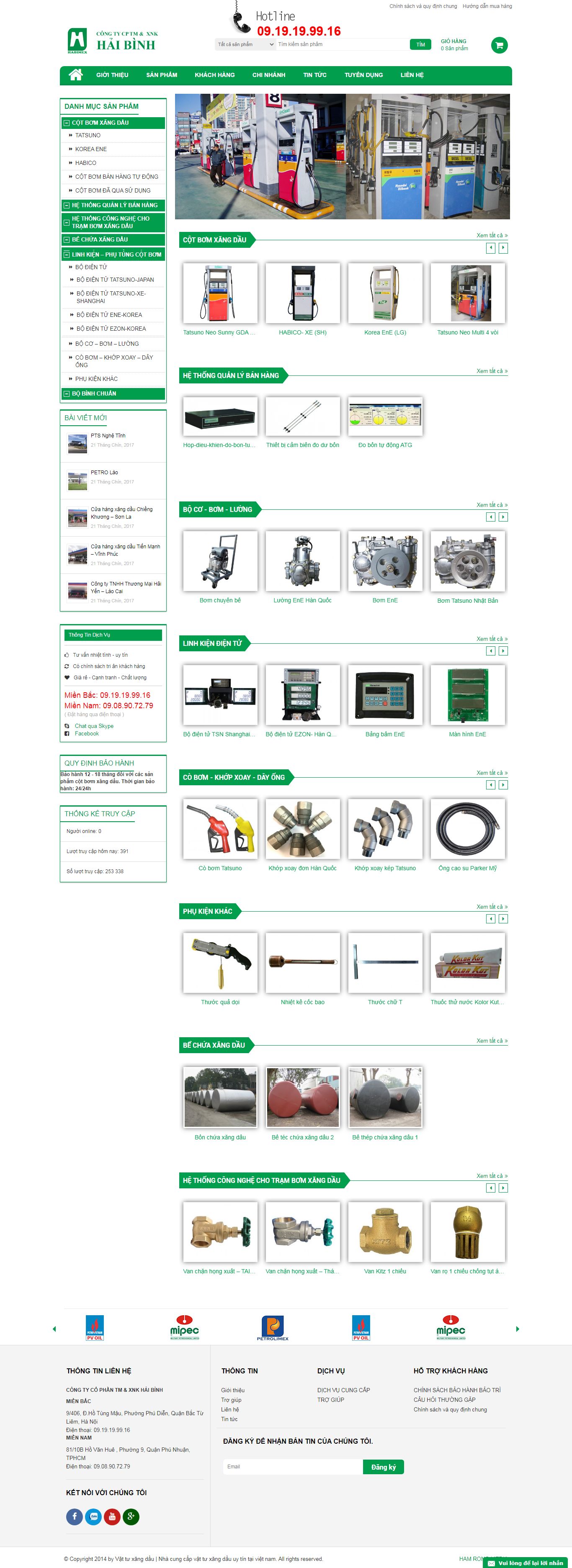 Thiết kế Website Web thiết bị vật tư - habimexcomvn