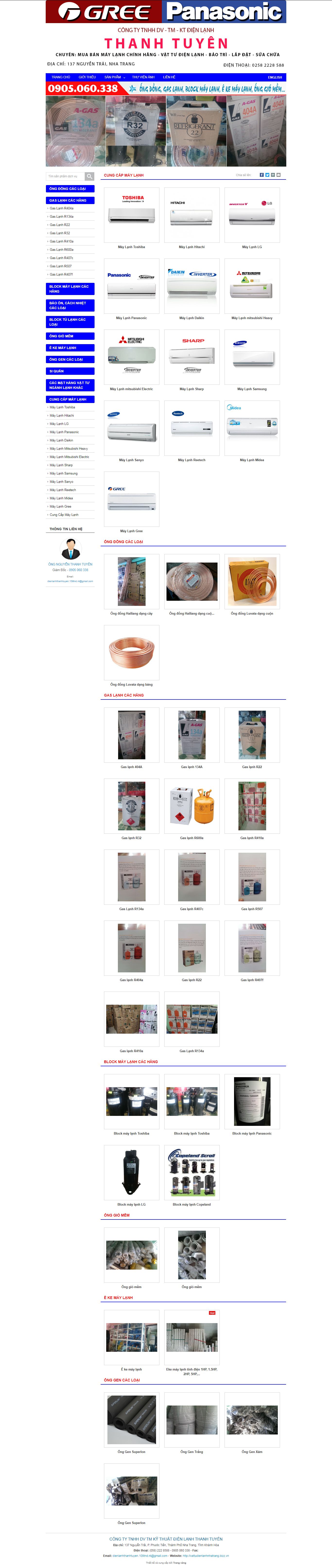 Thiết kế Website Web thiết bị vật tư - vattudienlanhnhatrangbizzvn