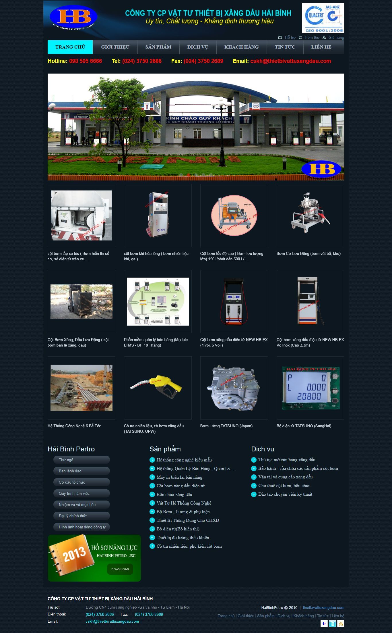 Thiết kế Website Web thiết bị vật tư - wwwthietbivattuxangdaucom