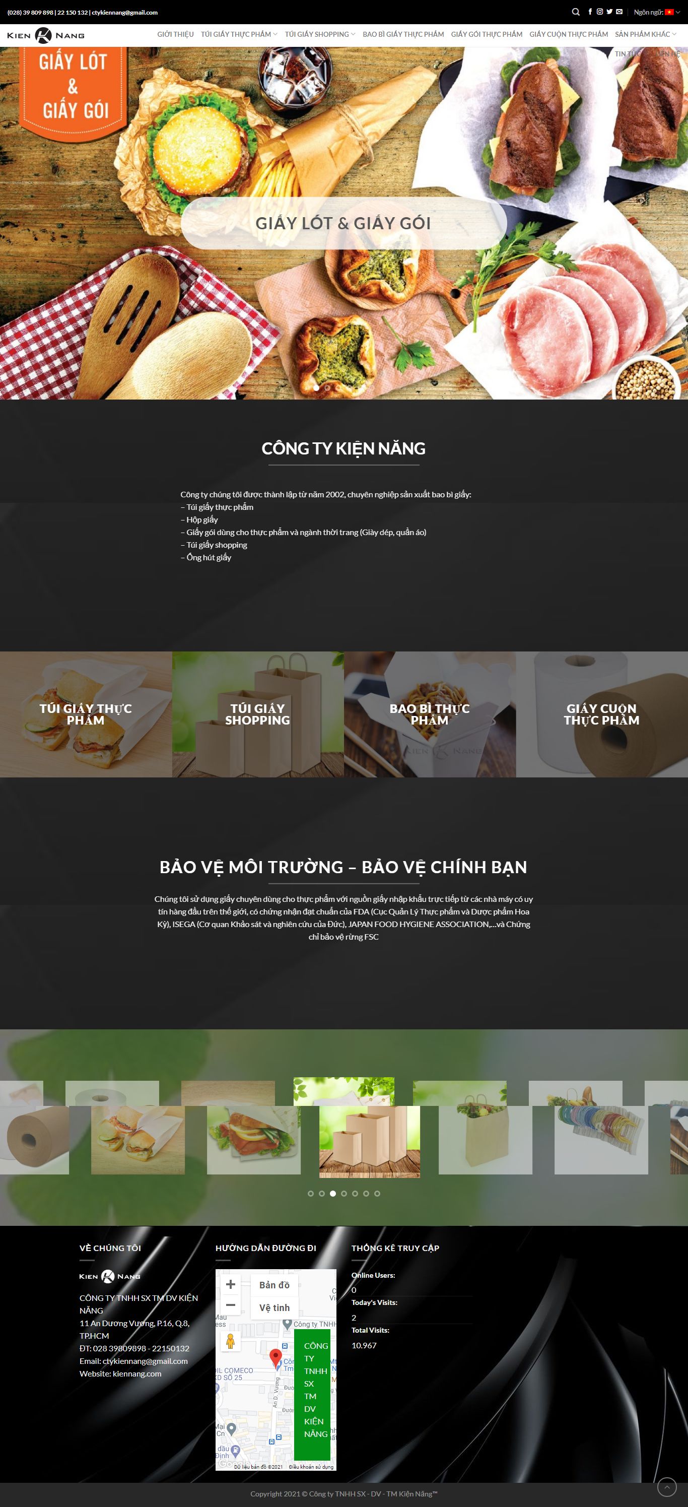[baobianphong] Thiết kế Website Web bao bì - kiennangcom
