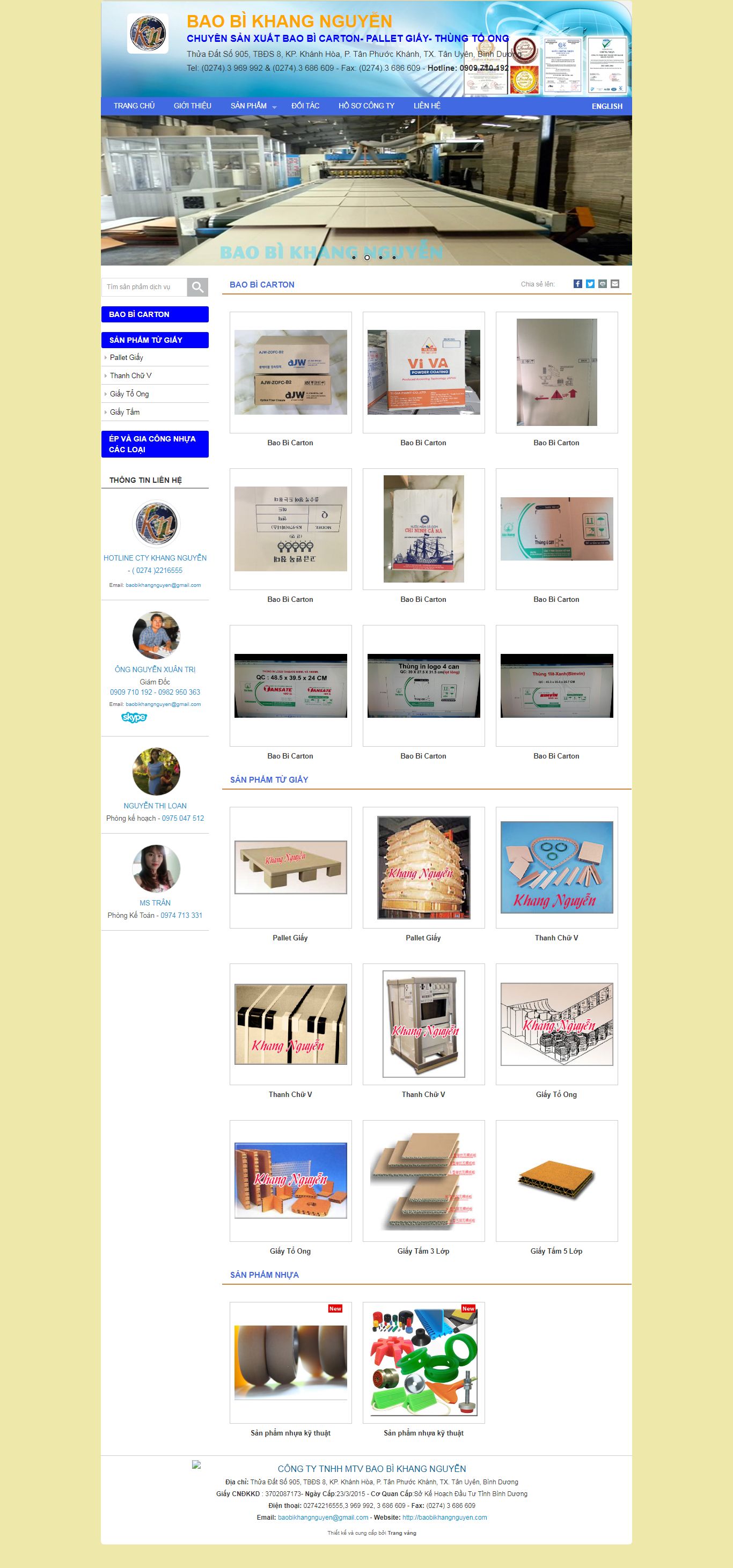 [baobianphong] Thiết kế Website Web bao bì - baobikhangnguyencom