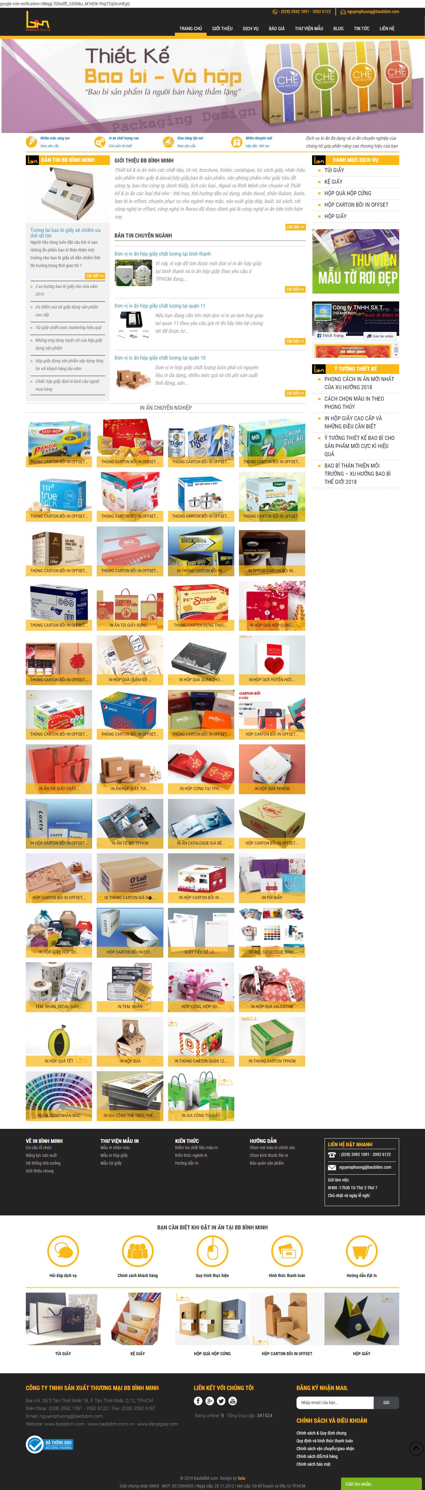 [baobianphong] Thiết kế Website Web bao bì - baobibmcom