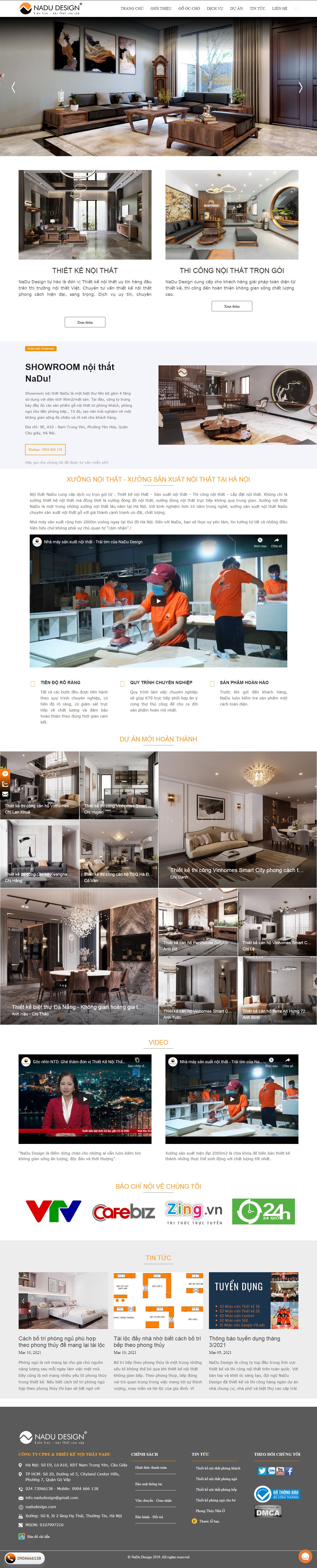 [noithathoanmy] Thiết kế Website Web đồ nội thật - nadudesigncom