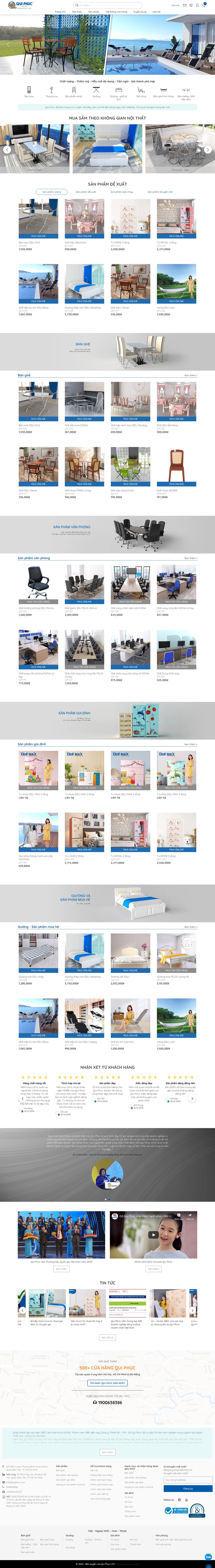 [noithathoanmy] Thiết kế Website Web đồ nội thật - wwwquiphuccom