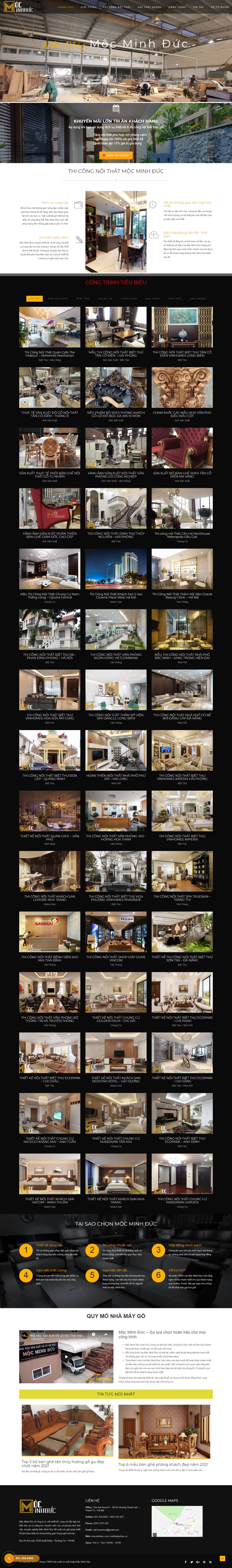 [noithathoanmy] Thiết kế Website Web đồ nội thật - mocminhduccom