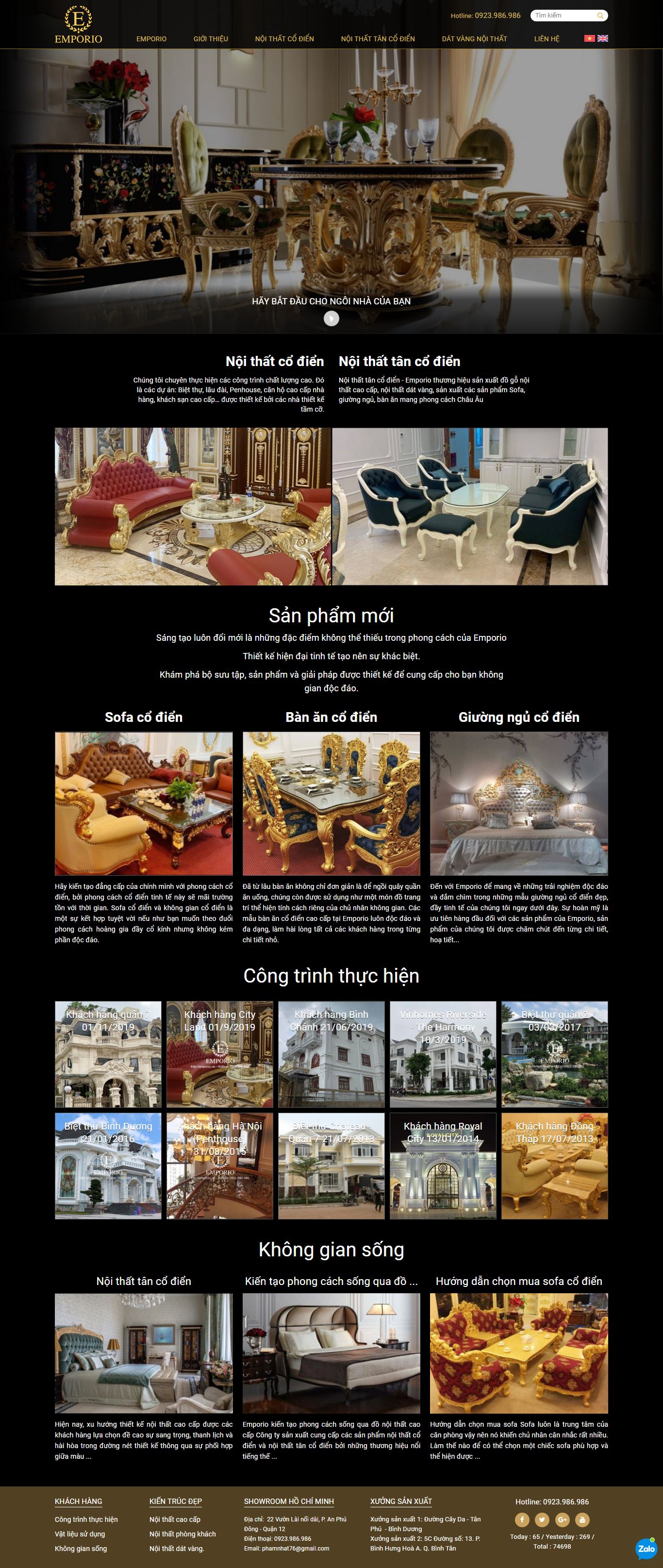 [noithathoanmy] Thiết kế Website Web đồ nội thật - emporiovn