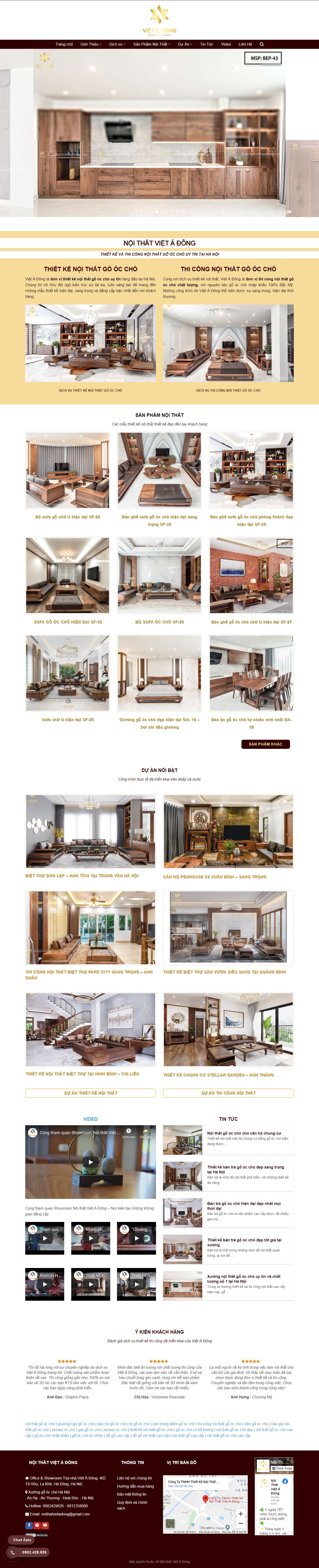 [noithathoanmy] Thiết kế Website Web đồ nội thật - noithatvietadongvn