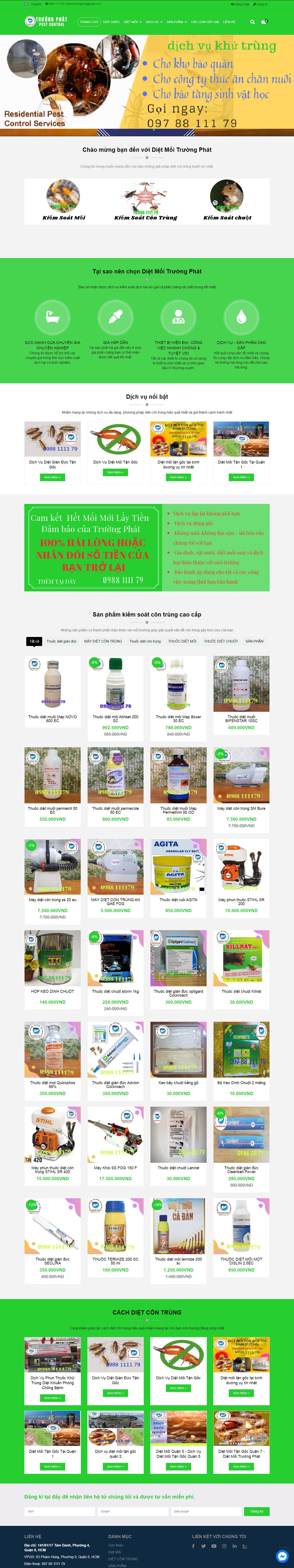 Thiết kế Website Web diệt mối - dietmoitruongphatcom