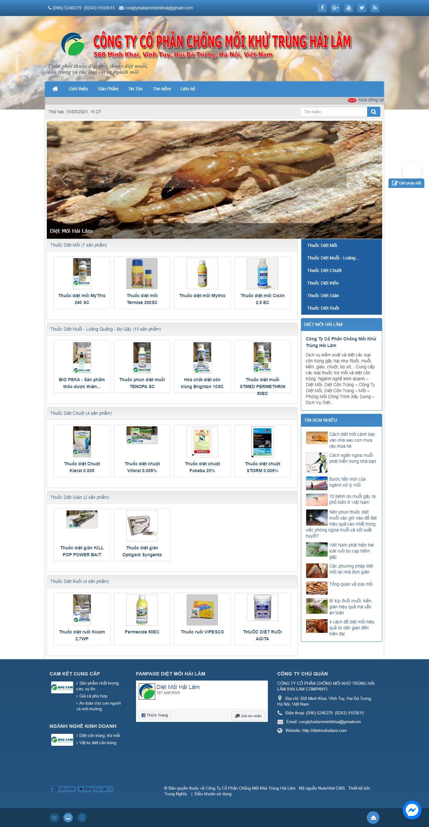 Thiết kế Website Web diệt mối - dietmoihailamcom
