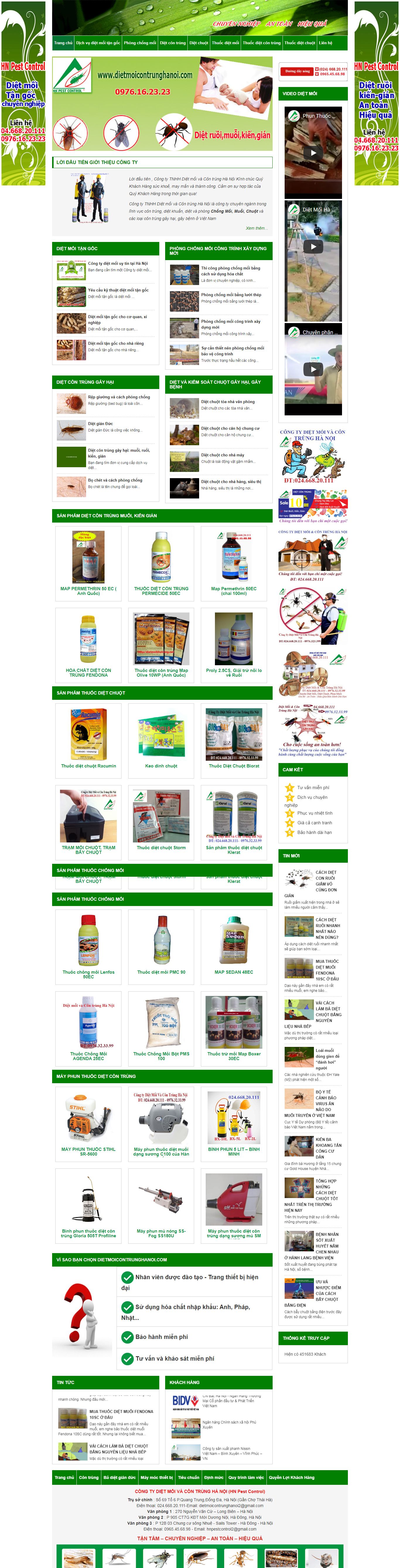 Thiết kế Website Web diệt mối - dietmoicontrunghanoicom