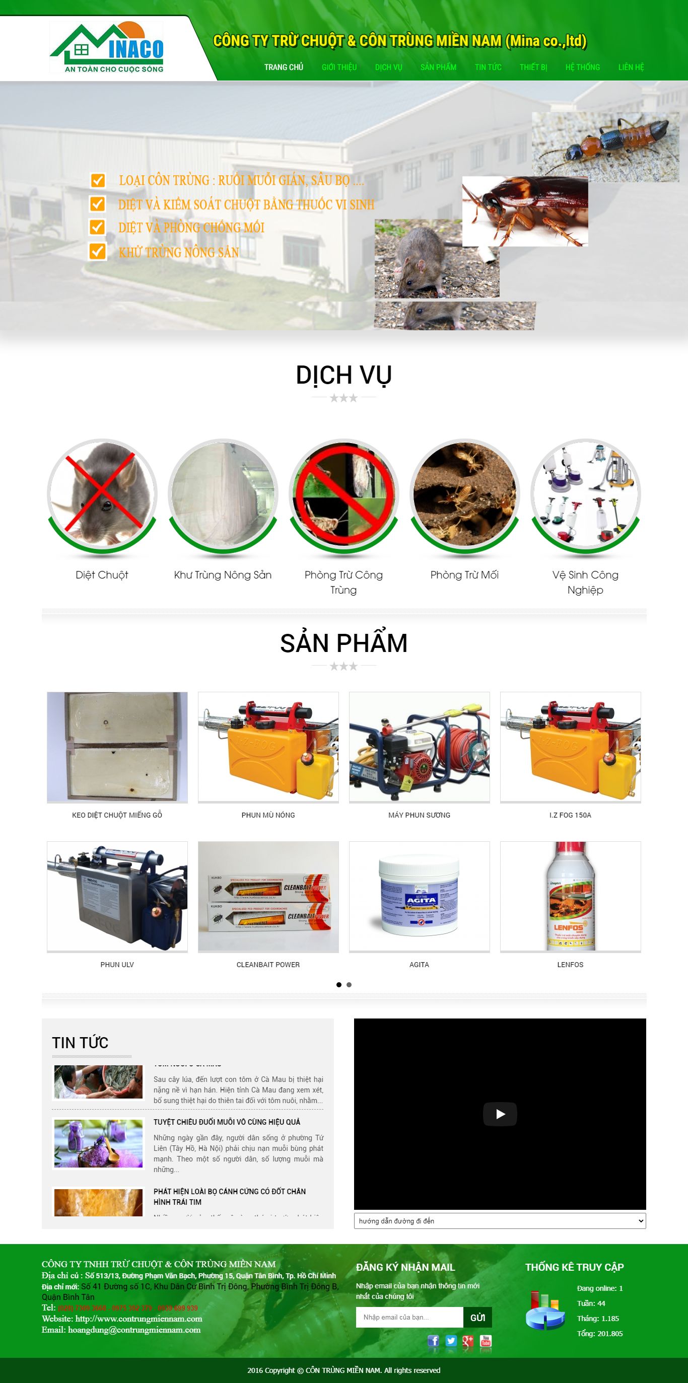 Thiết kế Website Web diệt mối - contrungmiennamcom