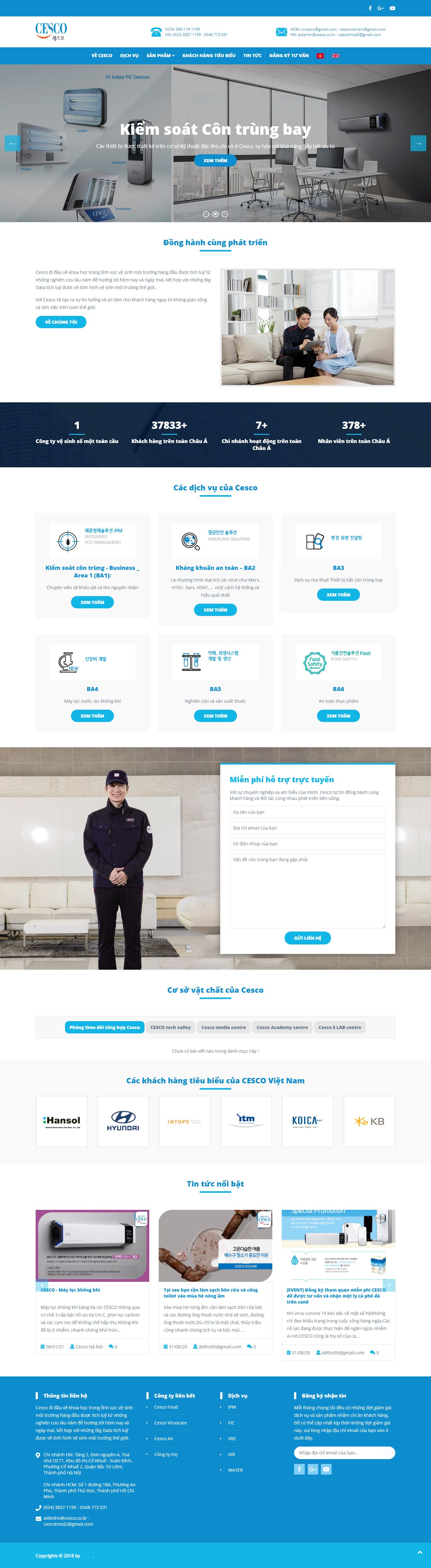 Thiết kế Website Web diệt mối - cescovietnamcomvn