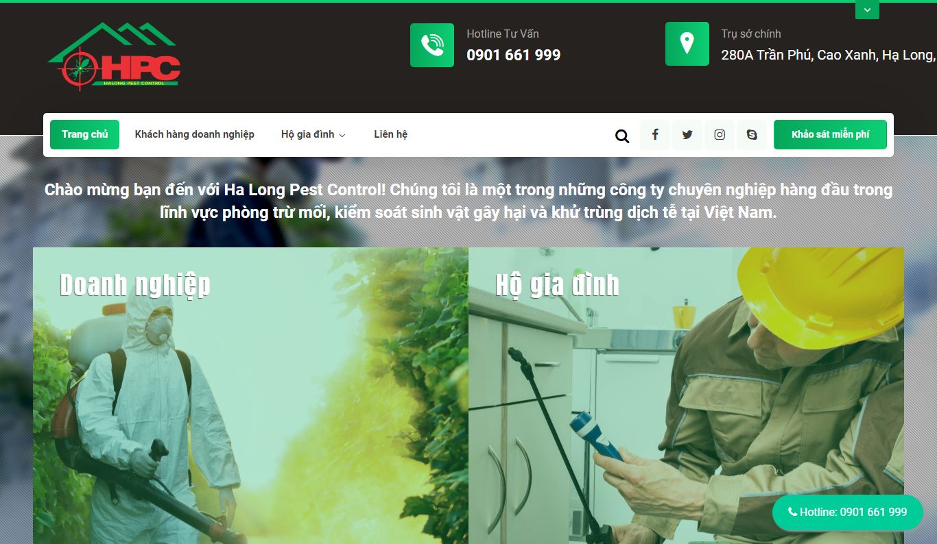 Thiết kế Website Web diệt mối - dietmoihpccom