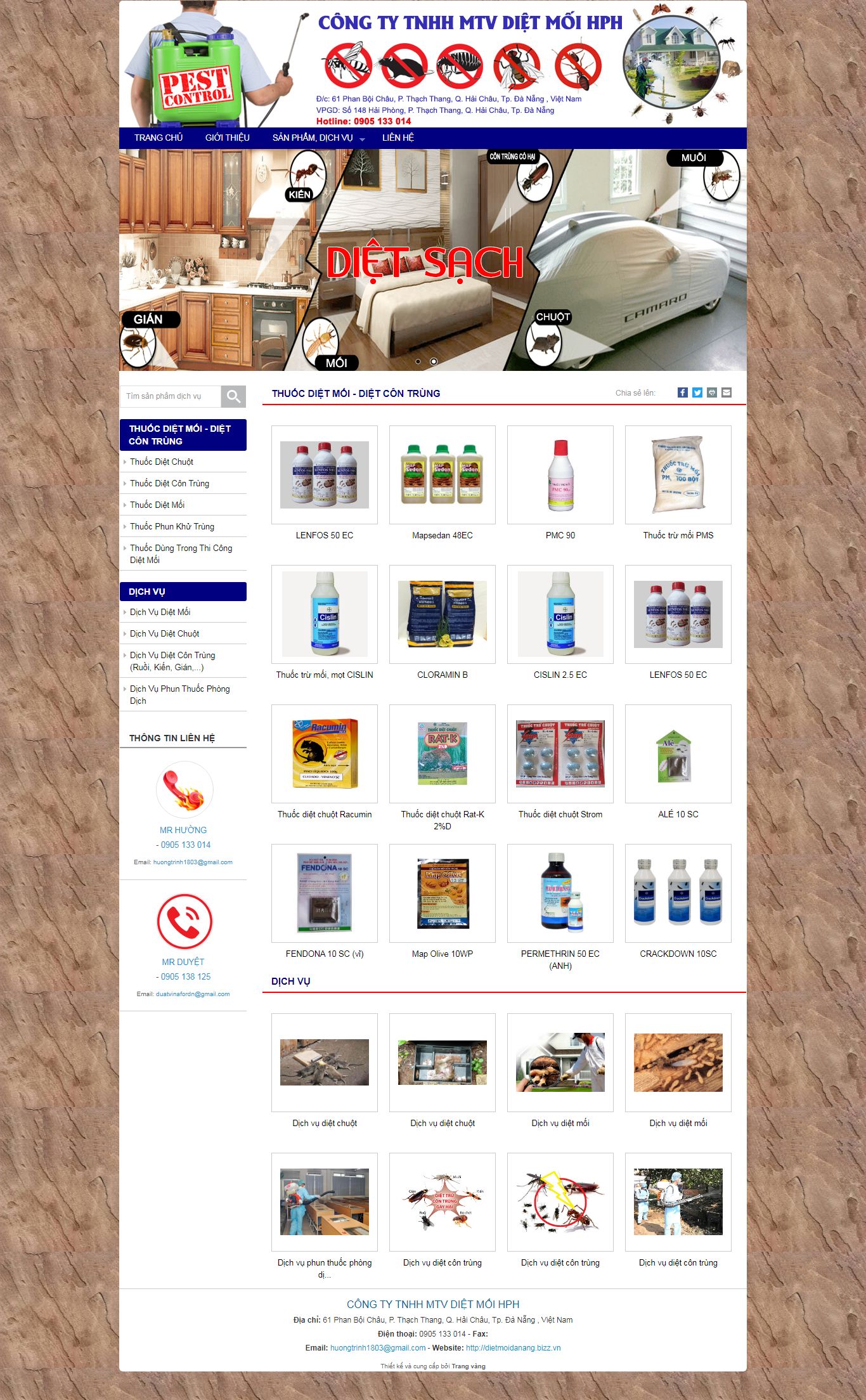 Thiết kế Website Web diệt mối - dietmoidanangbizzvn