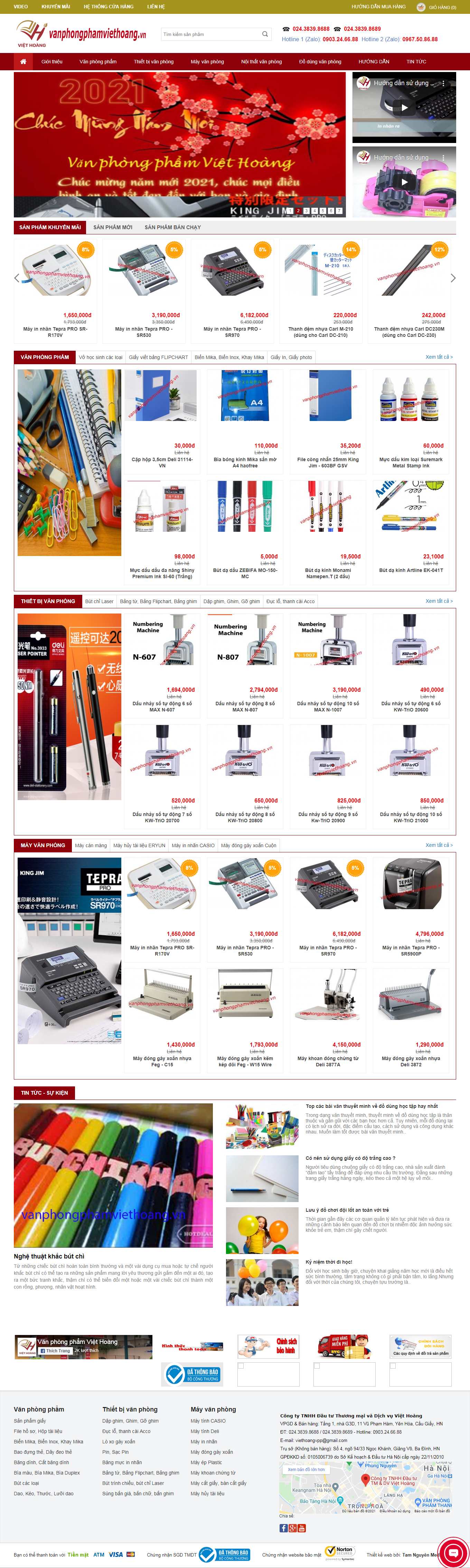 [fahasa] Thiết kế Website Web văn phòng phẩm đẹp - vanphongphamviethoangvn