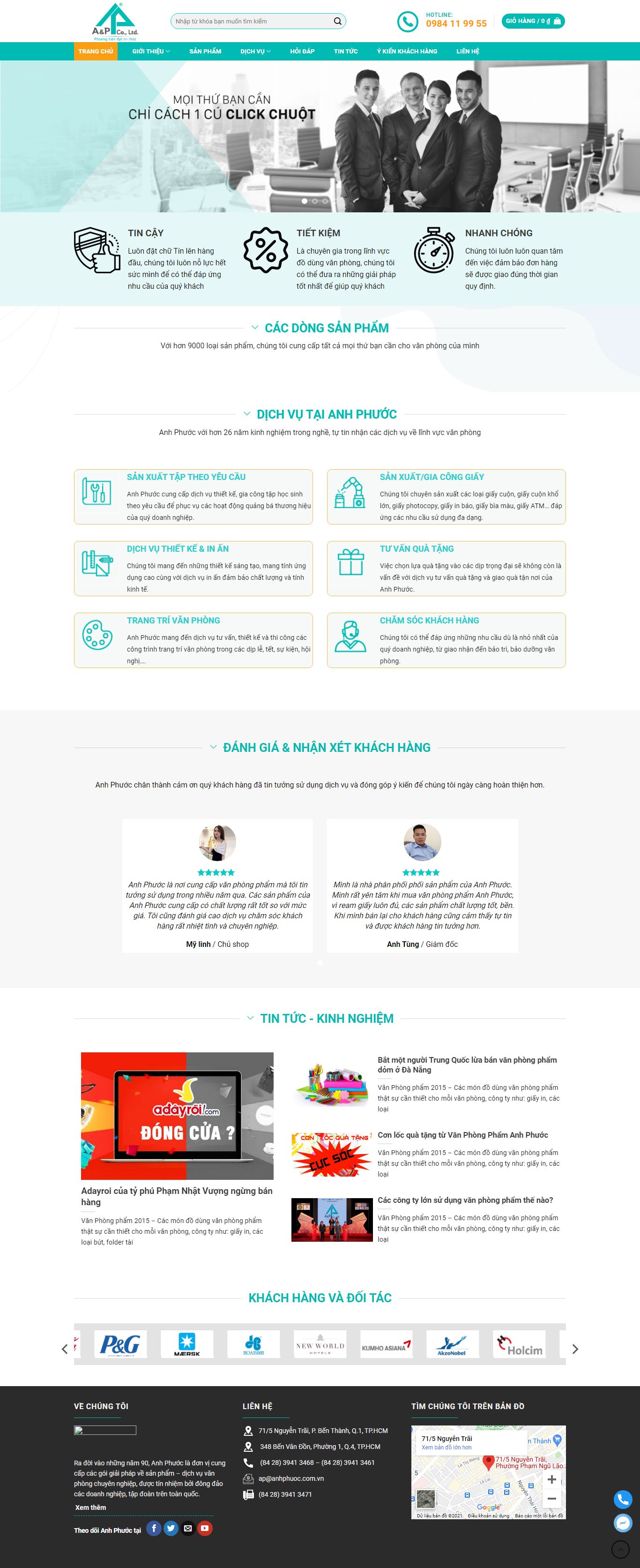 [vanphongphamhanoi] Thiết kế Website Web Văn phòng phẩm - anhphuoccomvn