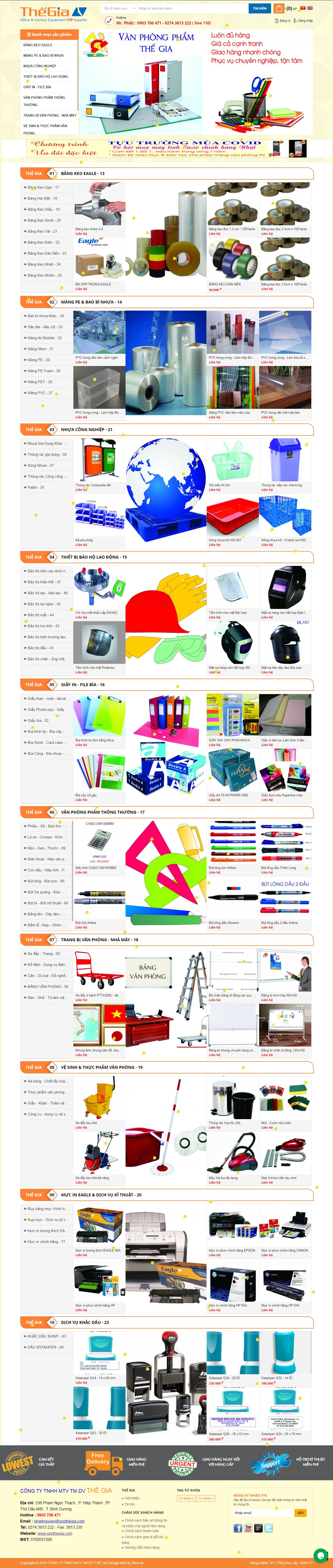 [vanphongphamhanoi] Thiết kế Website Web Văn phòng phẩm - vppthegiacom