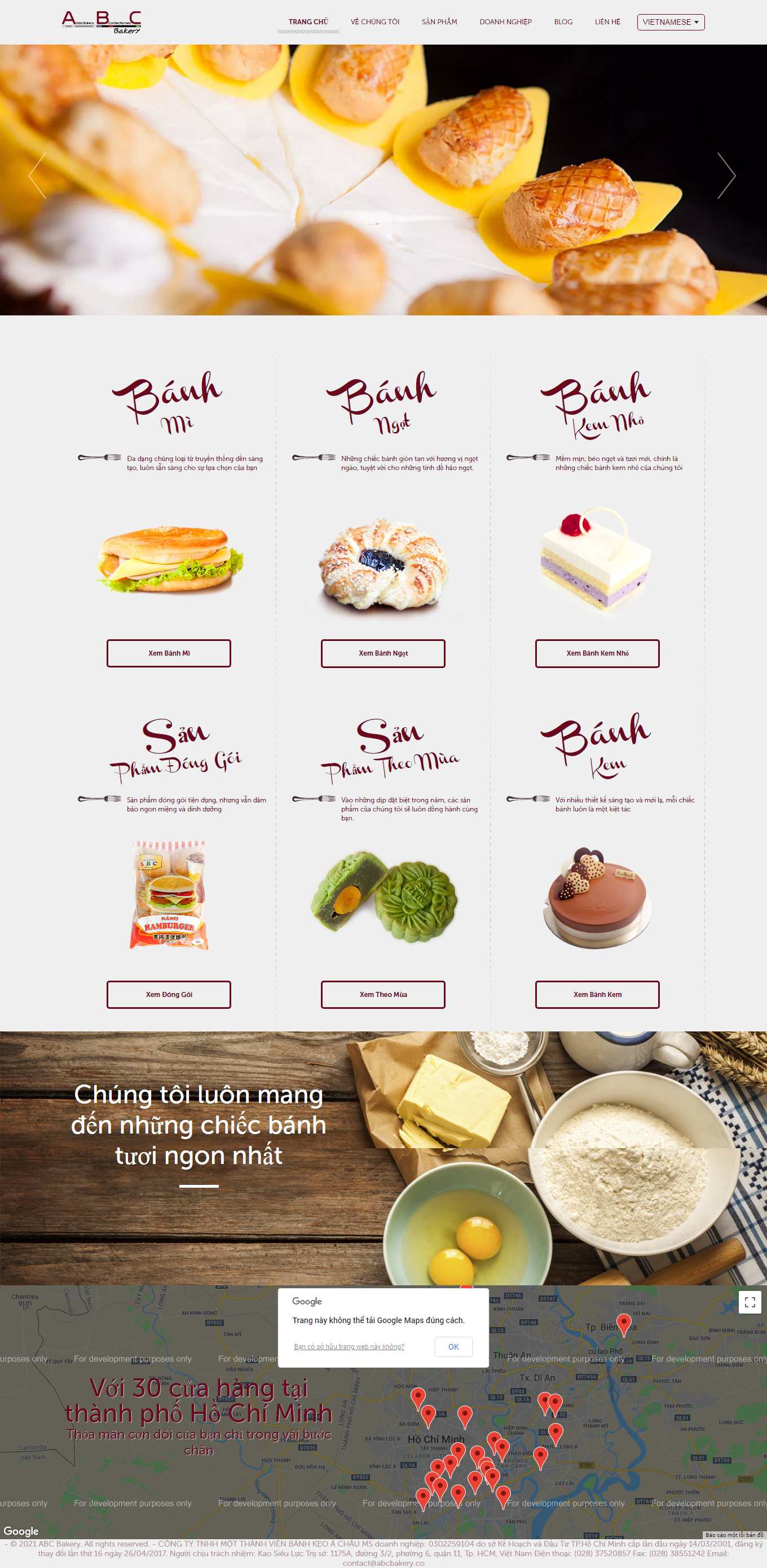 [haiha-kotobuki] Thiết kế Website Web bánh kẹo - abcbakeryco