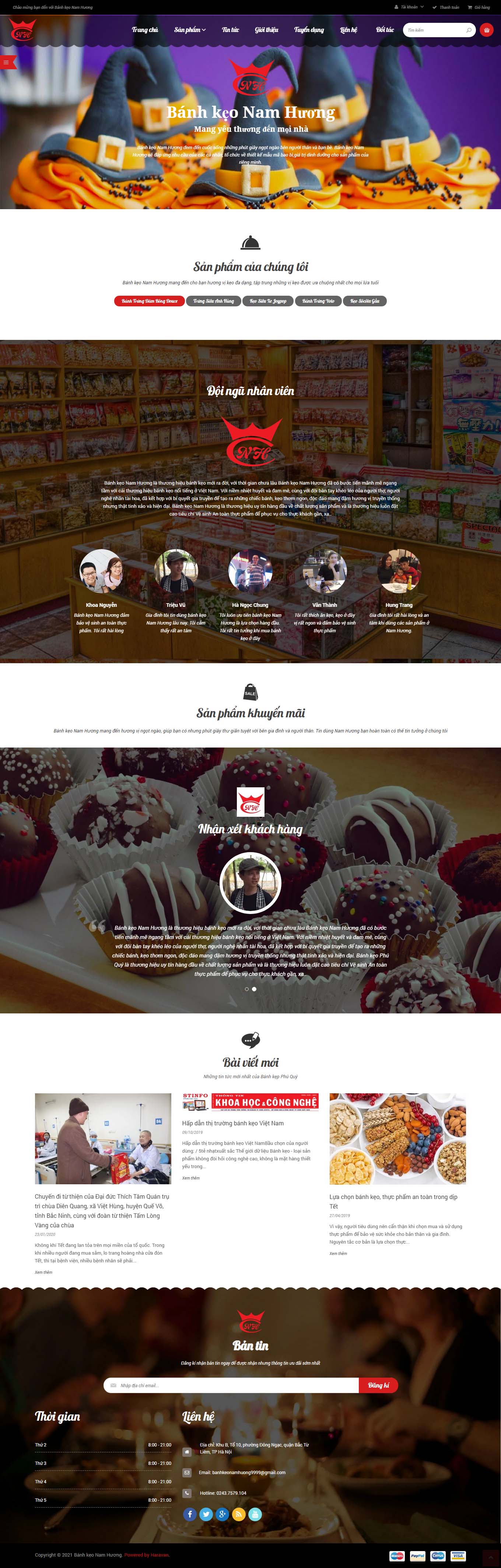 [haiha-kotobuki] Thiết kế Website Web bánh kẹo - namhuongcocom