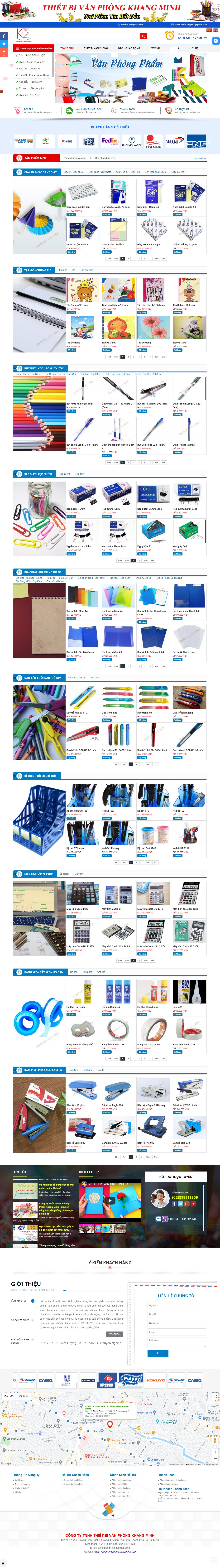 [vanphongphamhanoi] Thiết kế Website Web Văn phòng phẩm - vanphongphamkhangminhcom