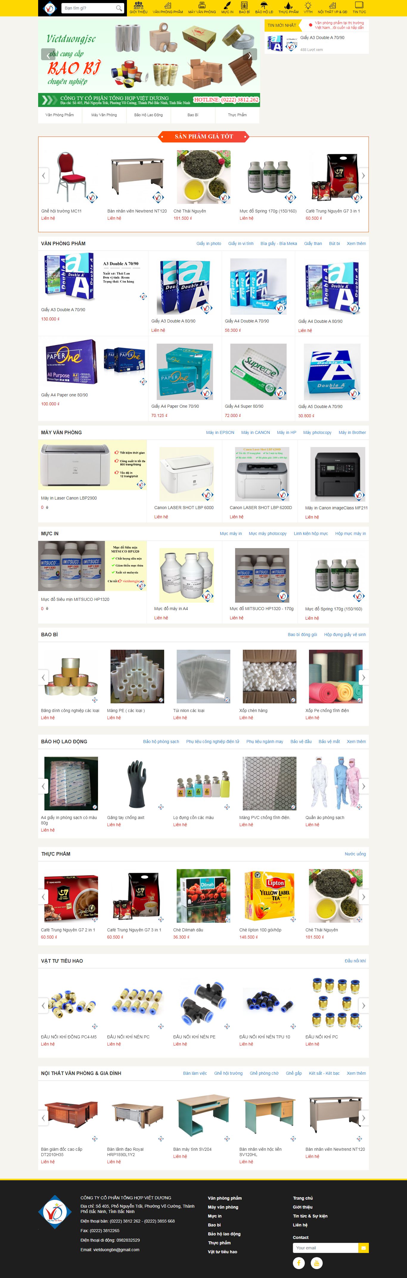 [vanphongphamhanoi] Thiết kế Website Web Văn phòng phẩm - vietduongjscvn