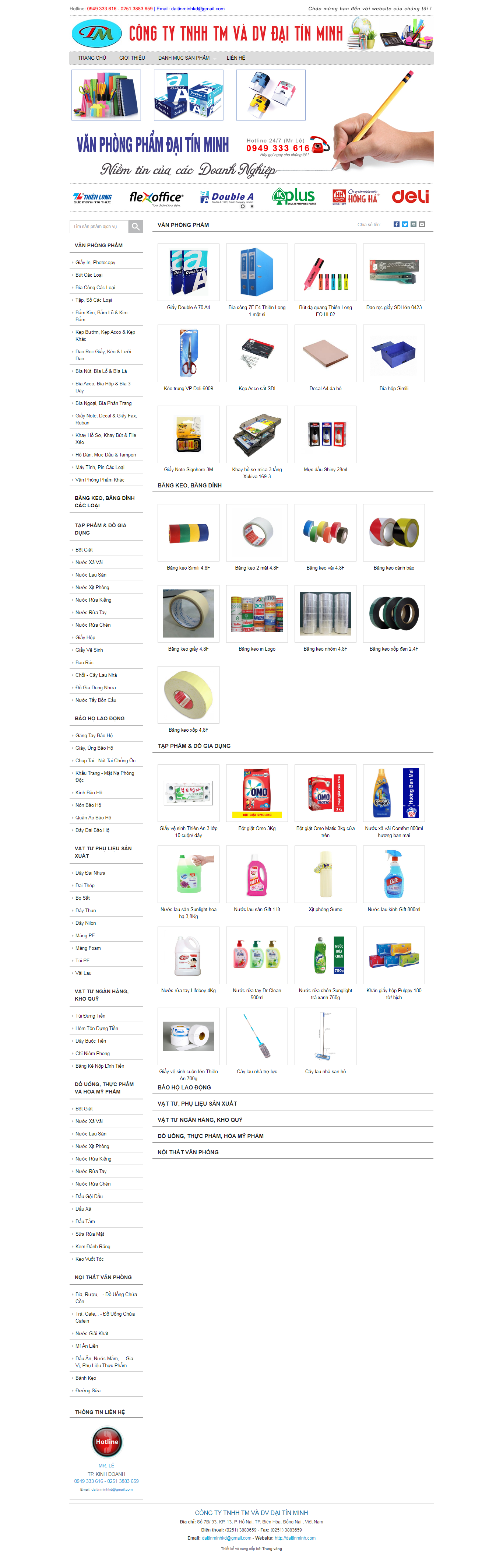[vanphongphamhanoi] Thiết kế Website Web Văn phòng phẩm - daitinminhcom