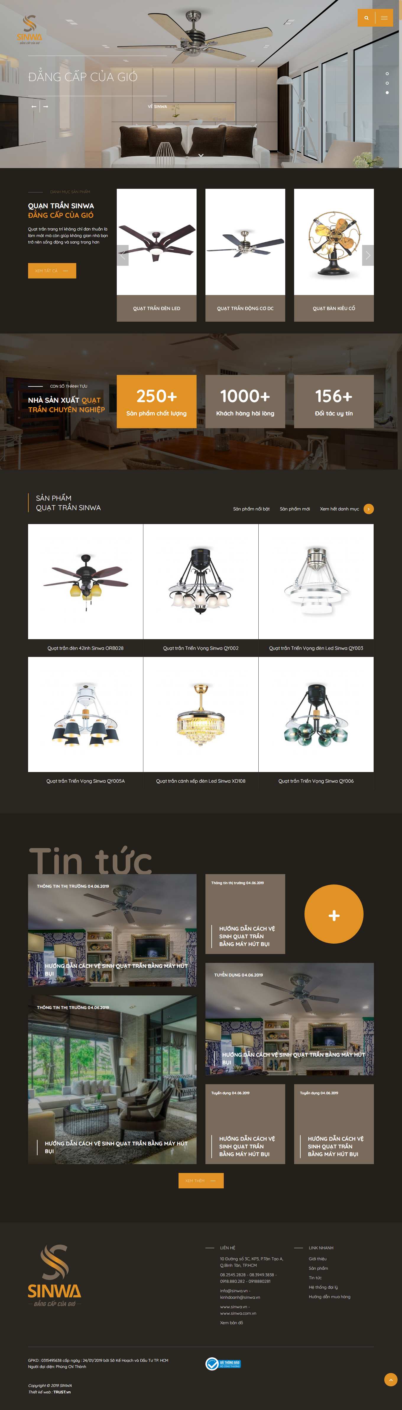 [thietbidientiendat] Thiết kế Website web bán quạt - sinwavn