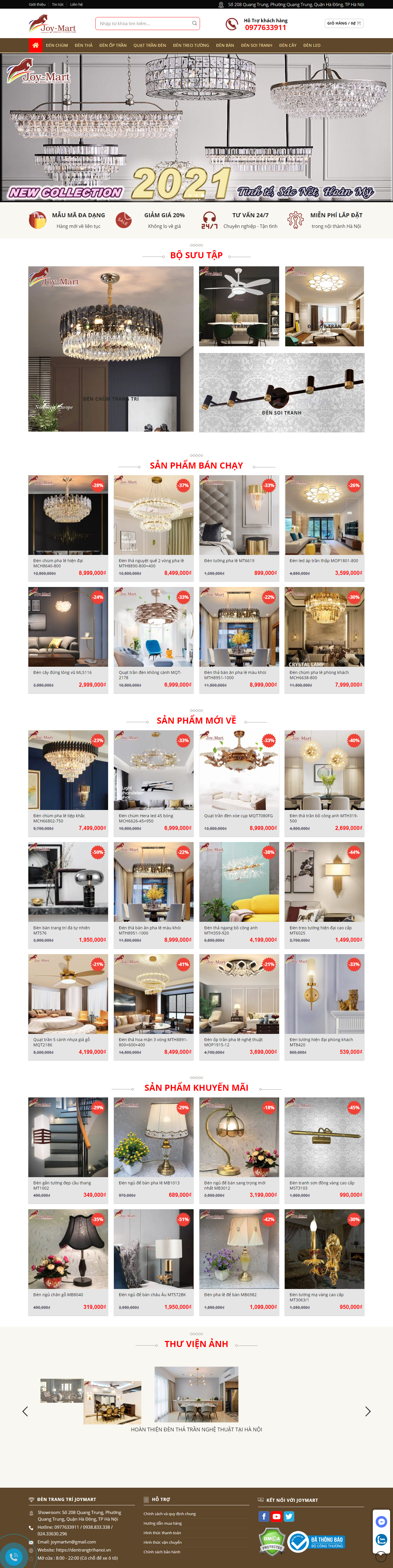 [thietbidientiendat] Thiết kế Website web bán quạt - dentrangtrihanoivn