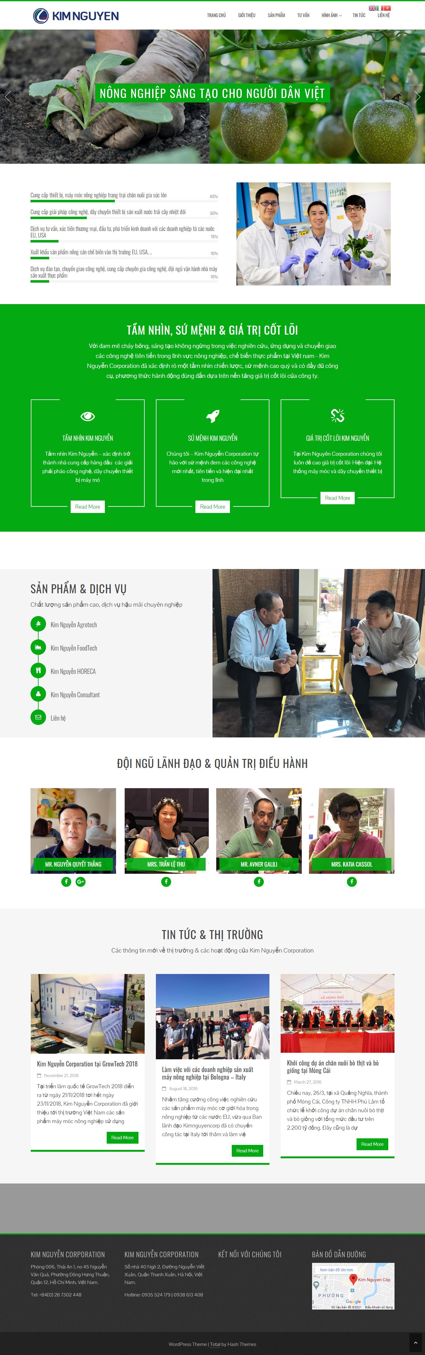 [nongnghiep] Thiết kế Website Web Nông nghiệp - kimnguyencorpnet