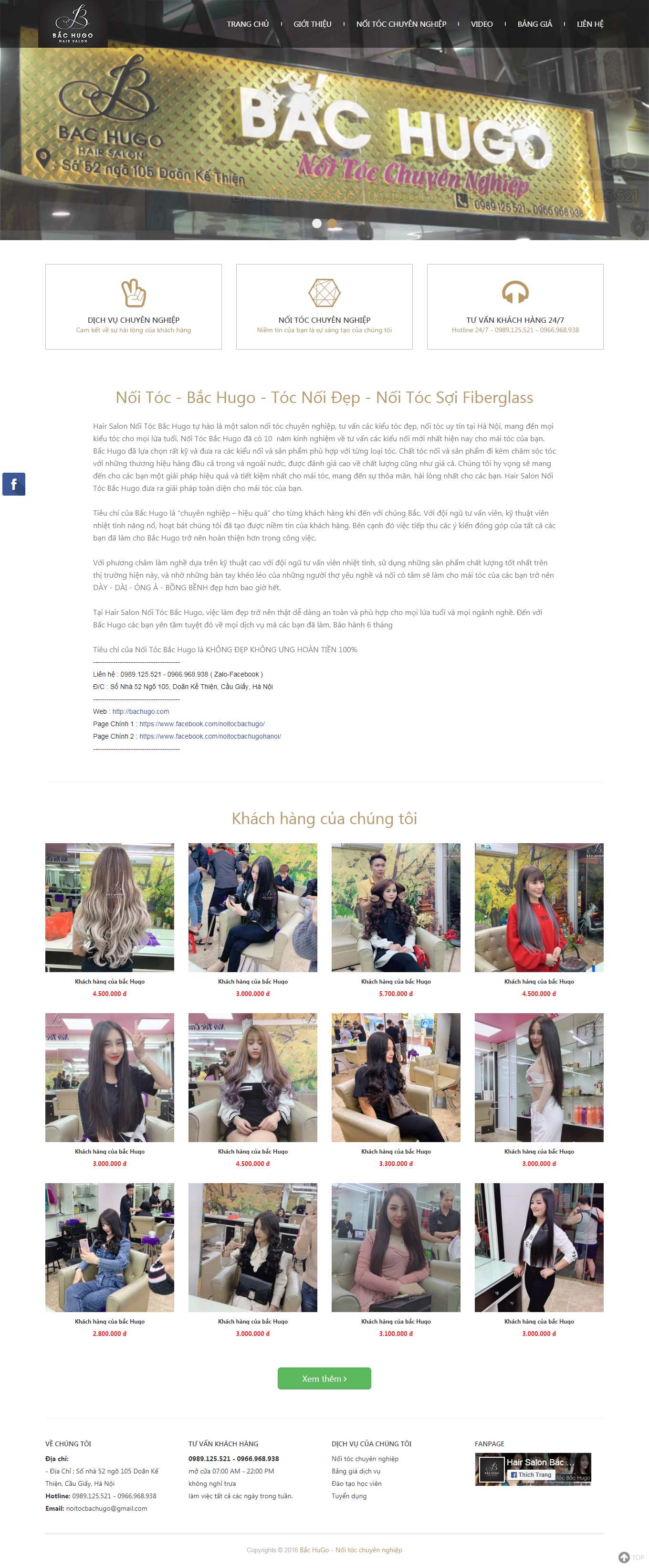 [mane-man] Thiết kế Website web salon tóc - bachugocom