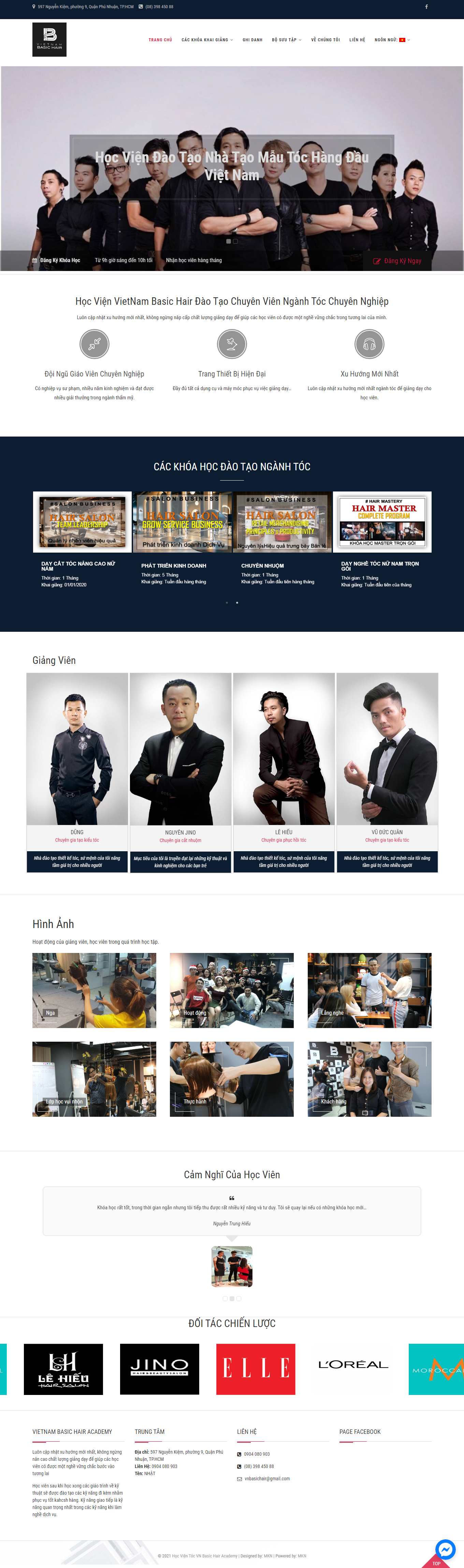 [mane-man] Thiết kế Website web salon tóc - vnbasichaircom