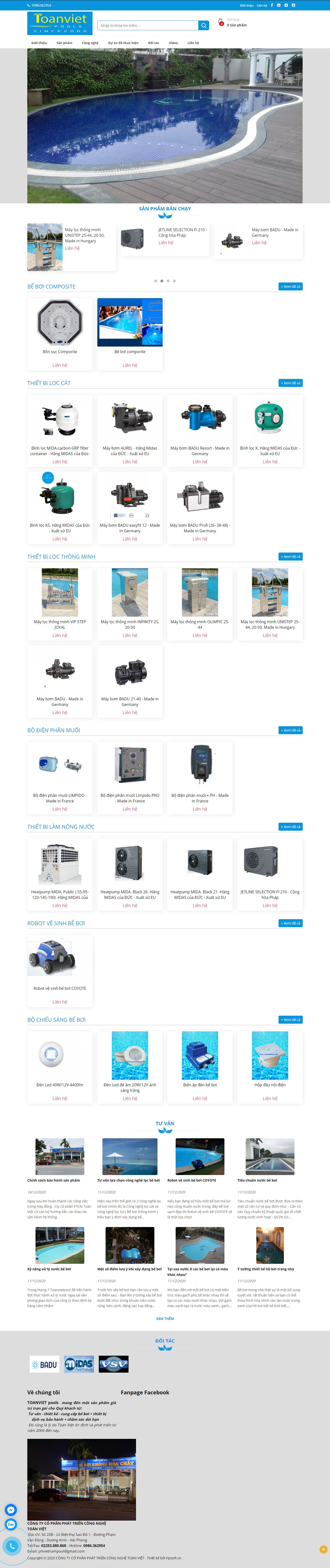 [xaydungtruongsinh] Thiết kế Website Web Xây Dựng - toanvietpoolscom