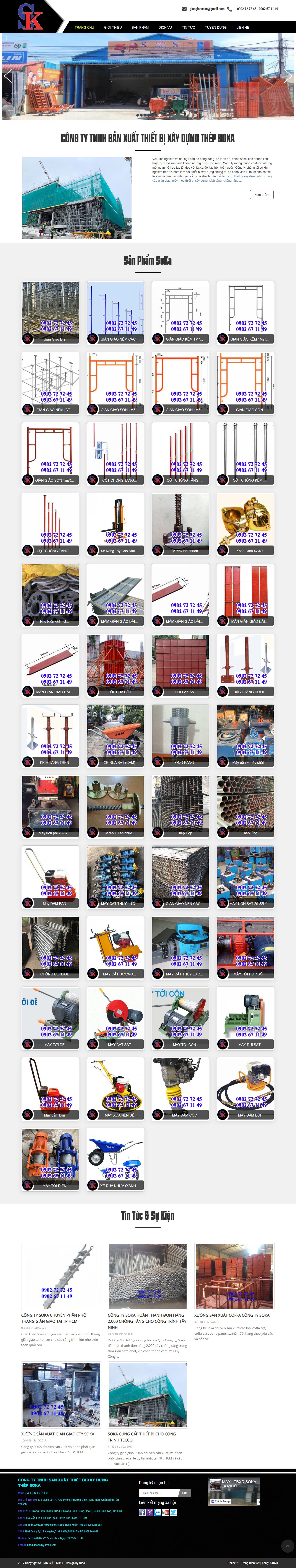 [xaydungtruongsinh] Thiết kế Website Web Xây Dựng - giangiaosokacom