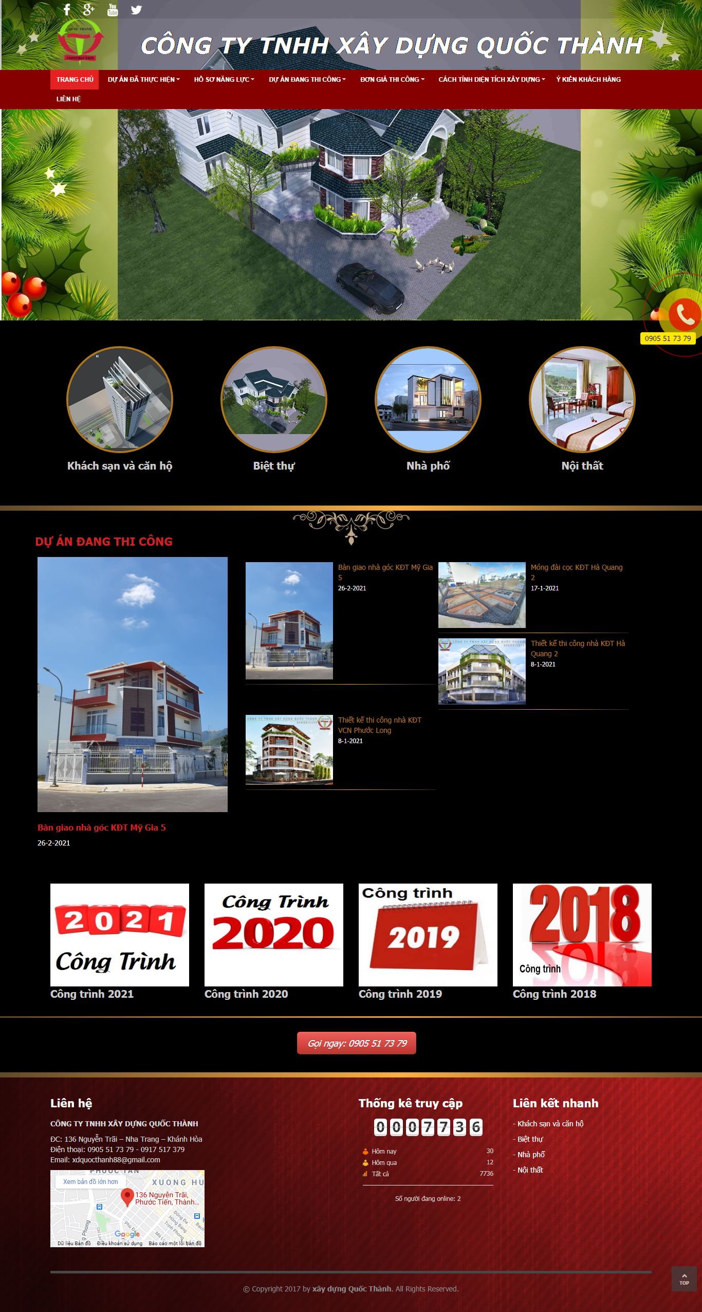 [xaydungtruongsinh] Thiết kế Website Web Xây Dựng - xaydungquocthanhcom