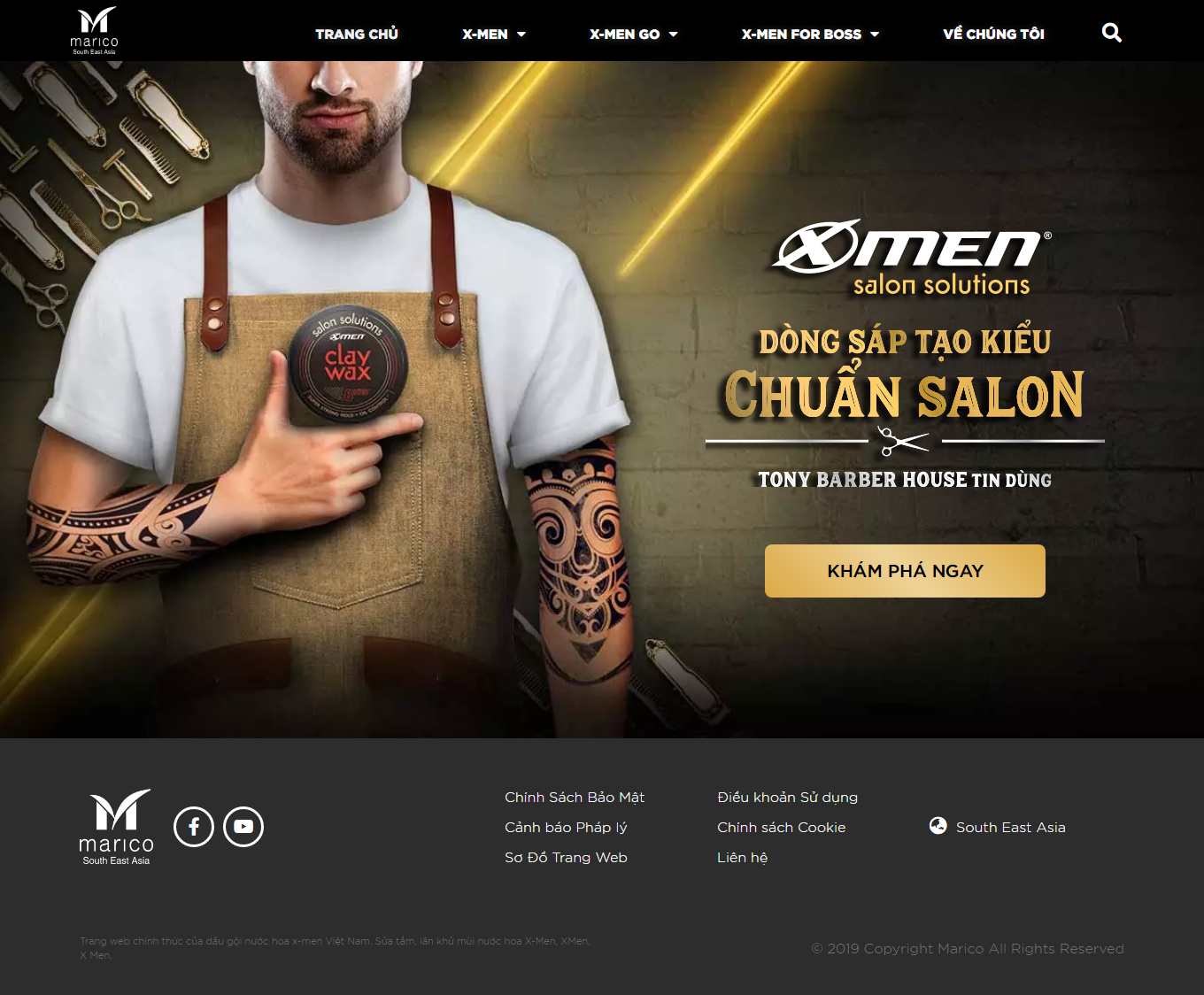 [mane-man] Thiết kế Website web salon tóc - wwwx-mencomvn