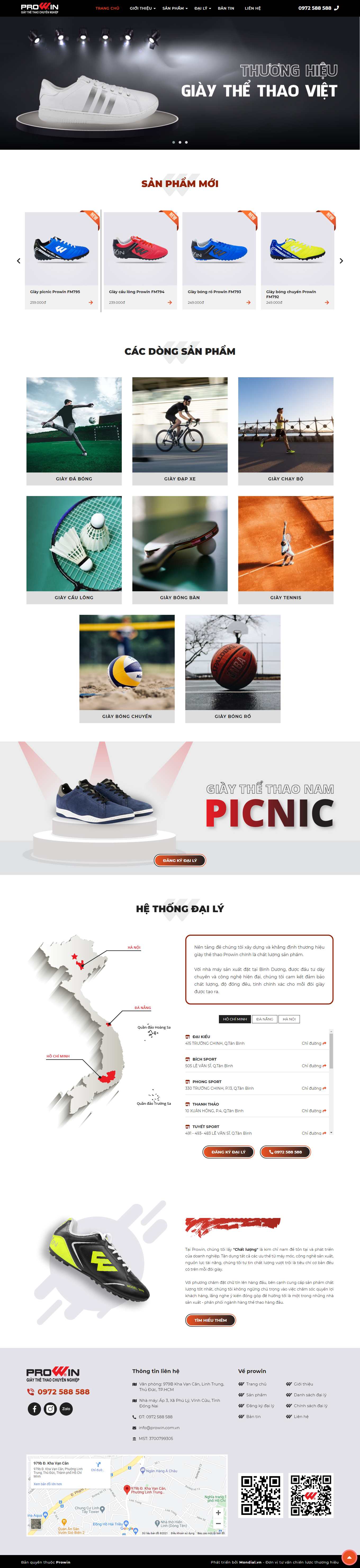 [thuythethao] Thiết kế Website web bán giày thể thao - prowincomvn