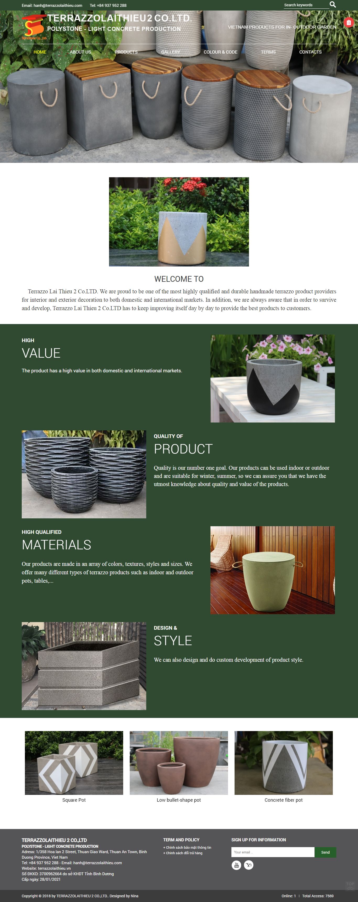 [baobivietthang] Thiết kế Website Web sản xuất bao bì - terrastonevn