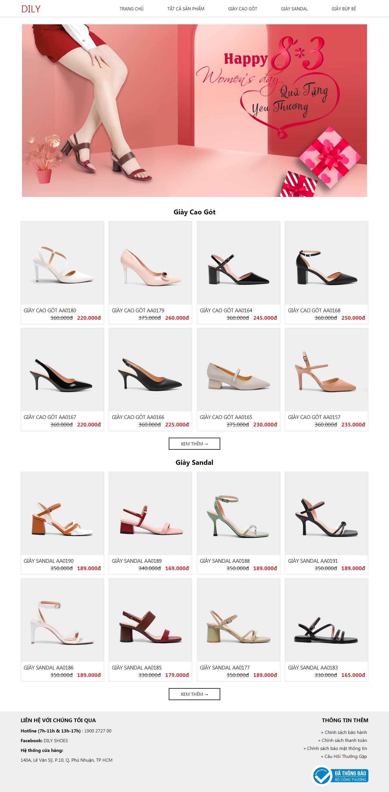 [thuythethao] Thiết kế Website web bán giày thể thao - dilyvn