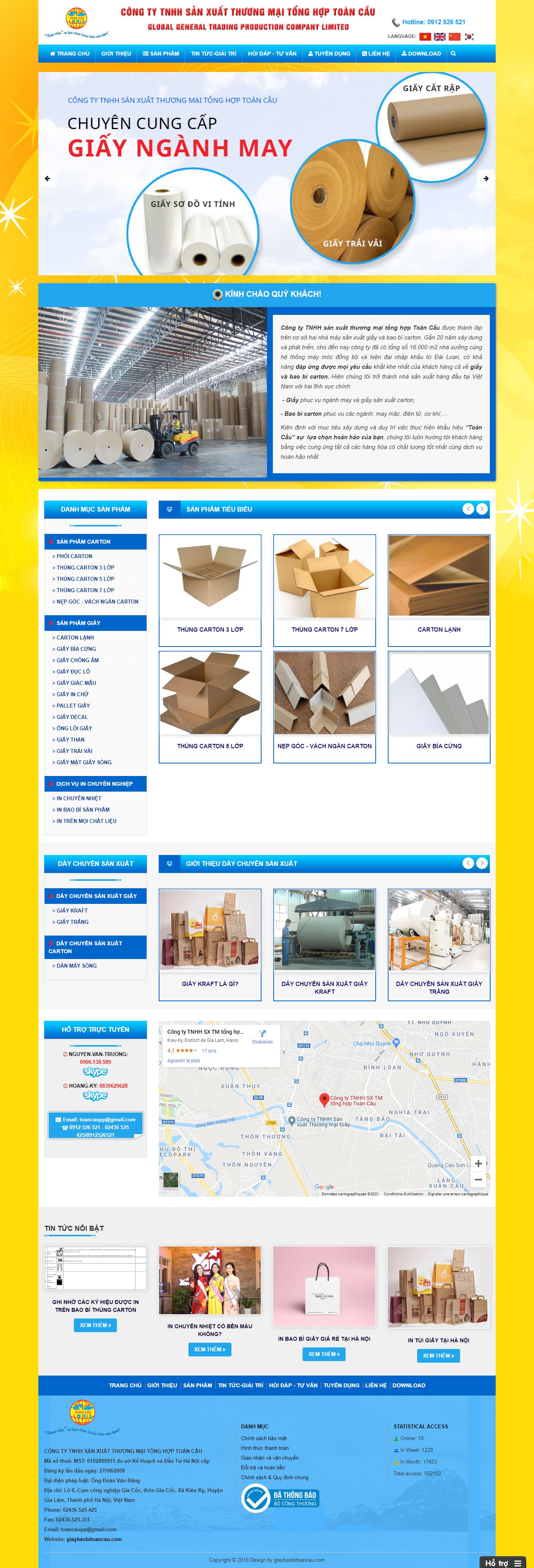 [baobivietthang] Thiết kế Website Web sản xuất bao bì - giaybaobitoancaucom