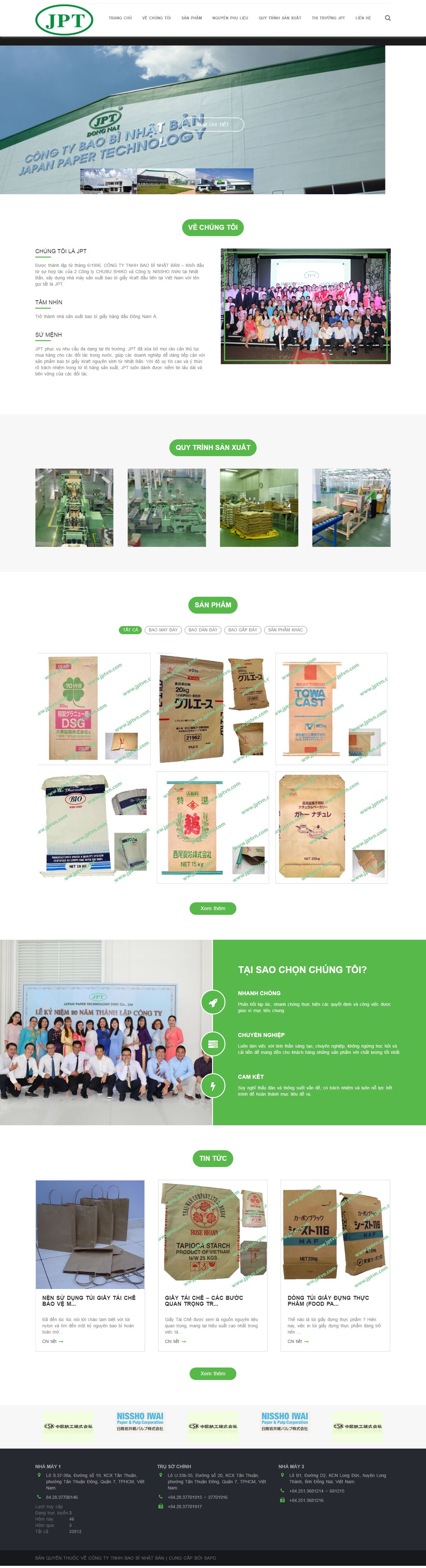 [baobivietthang] Thiết kế Website Web sản xuất bao bì - jptvncom