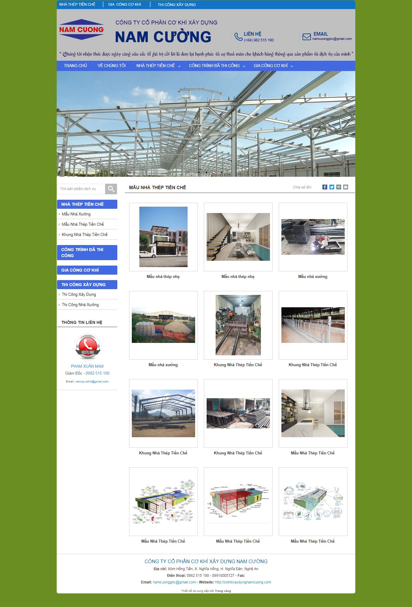 [haihoangphat] Thiết kế Website Web cơ khí - cokhixaydungnamcuongcom
