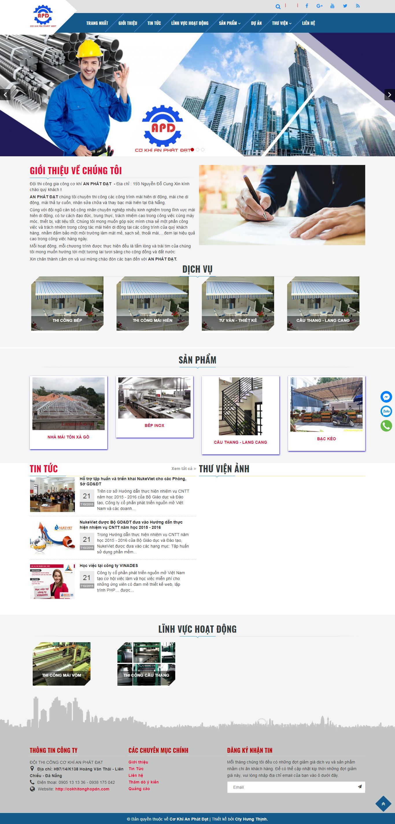 [haihoangphat] Thiết kế Website Web cơ khí - cokhitonghopdncom