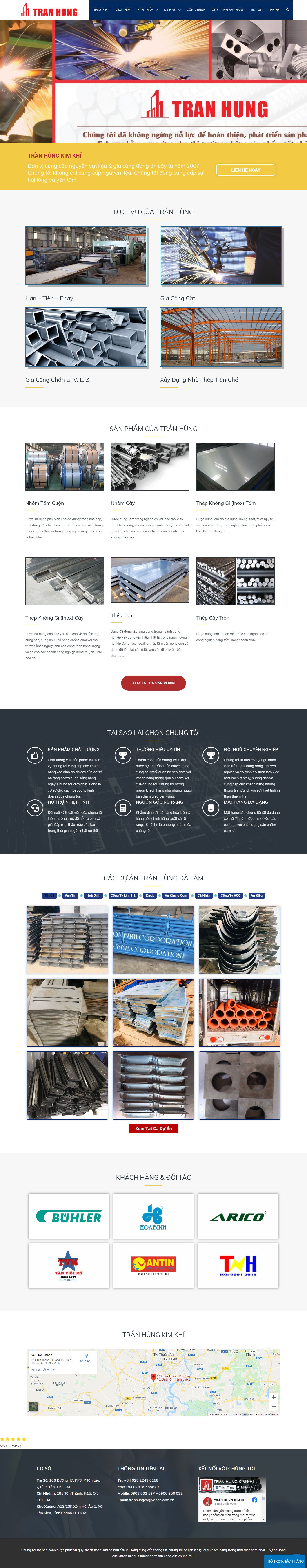 [haihoangphat] Thiết kế Website Web cơ khí - tranhungmetalcom