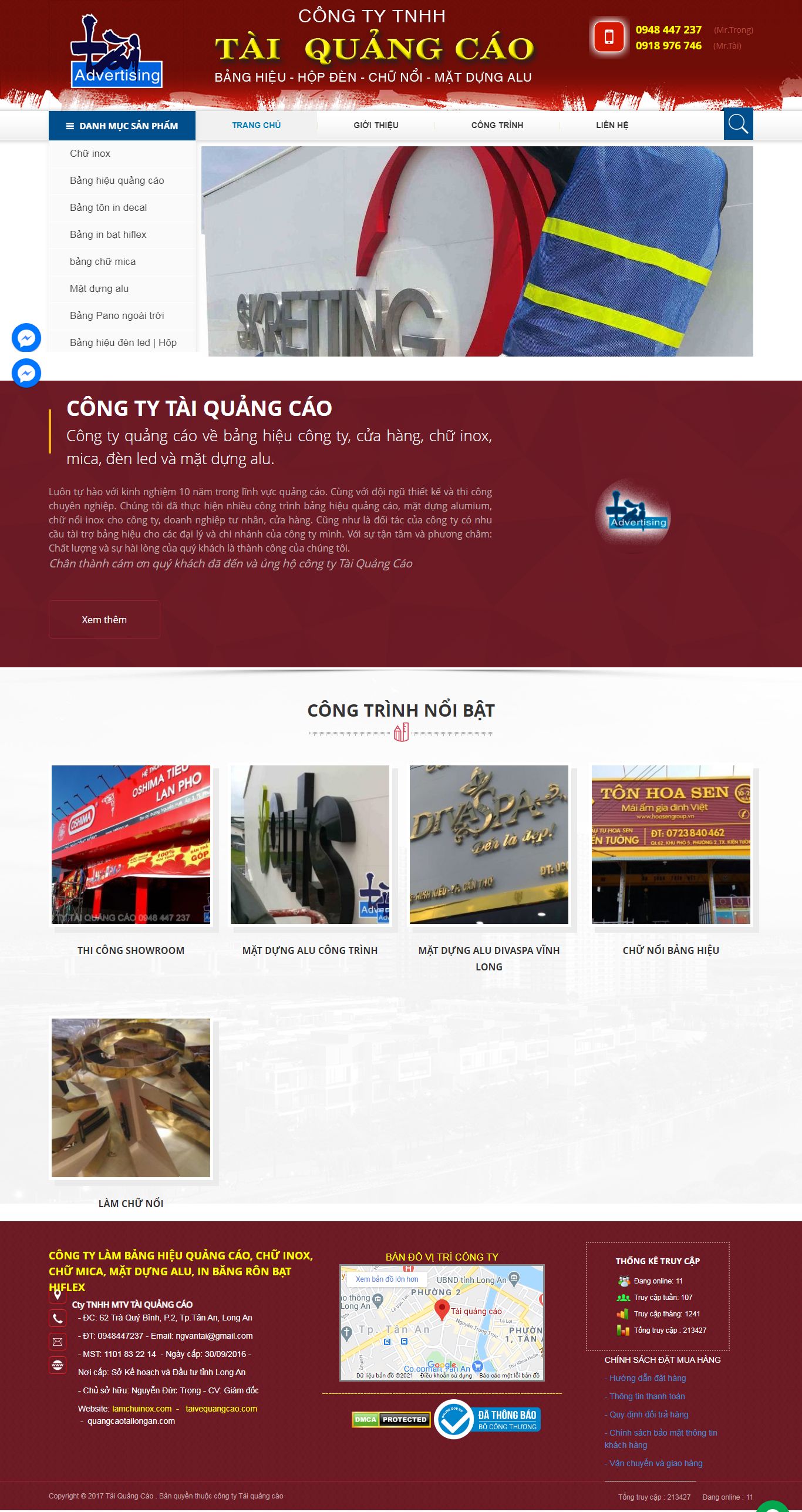 [tvthanoi] Thiết kế Website Web quảng cáo - quangcaotailongancom