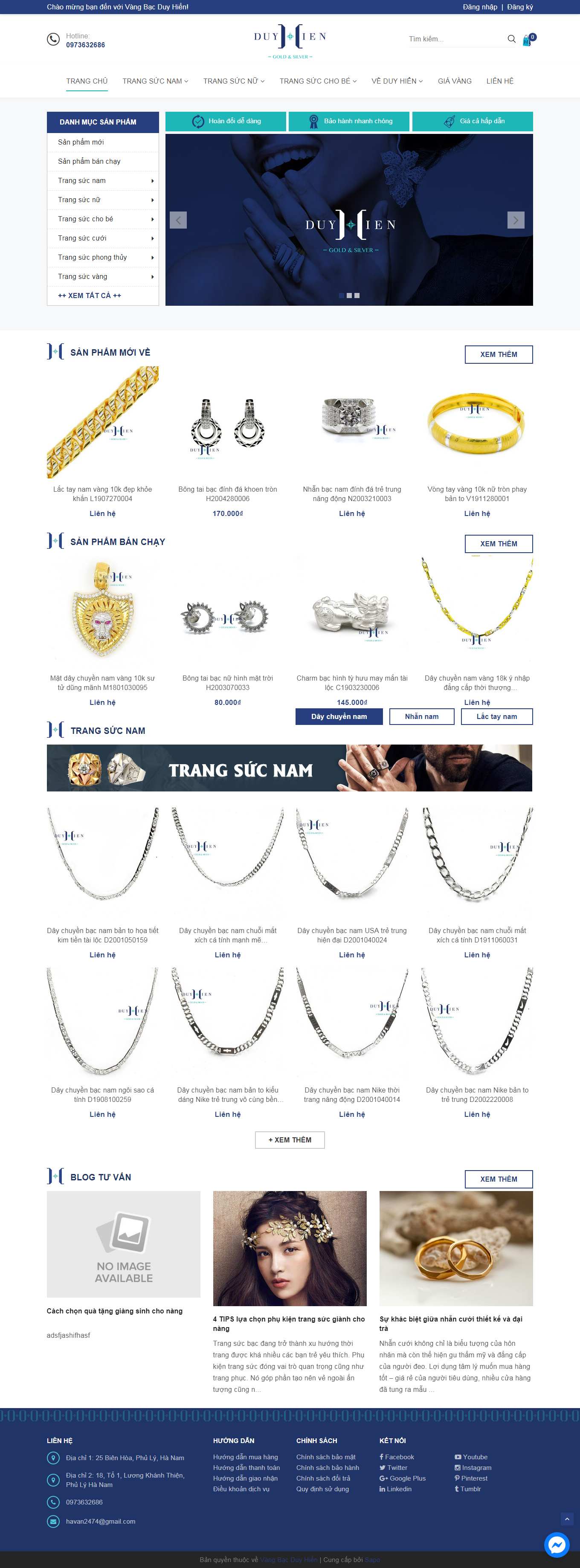 [amejewellery] Thiết kế Website web vàng bạc - duyhiencomvn