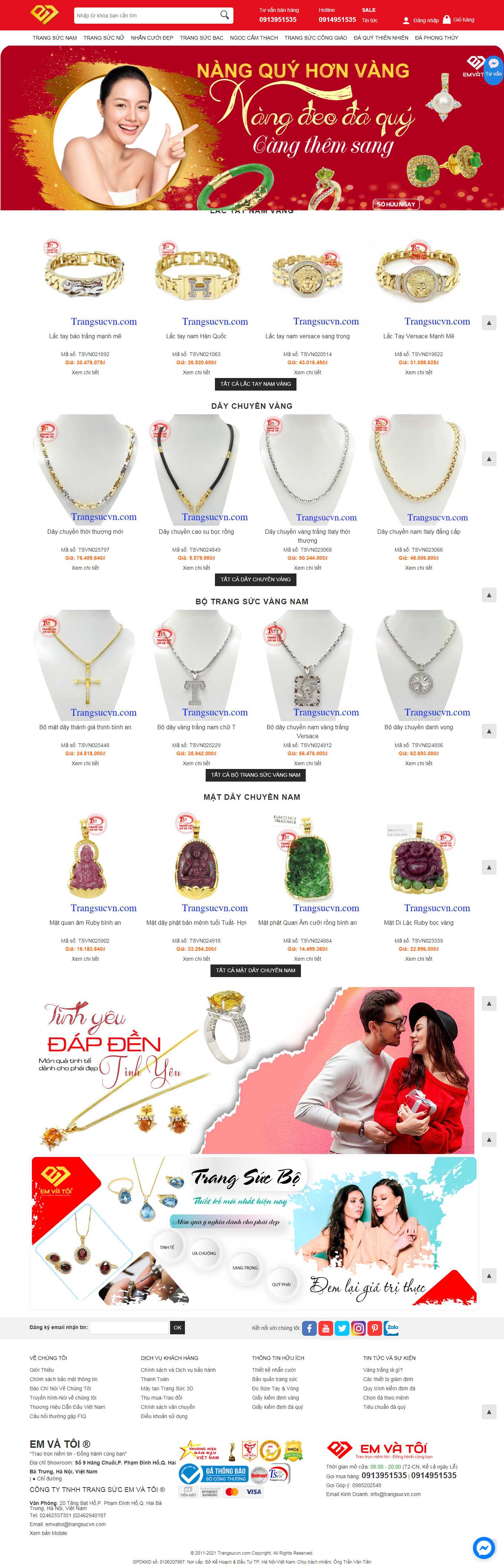 [amejewellery] Thiết kế Website web vàng bạc - trangsucvncom