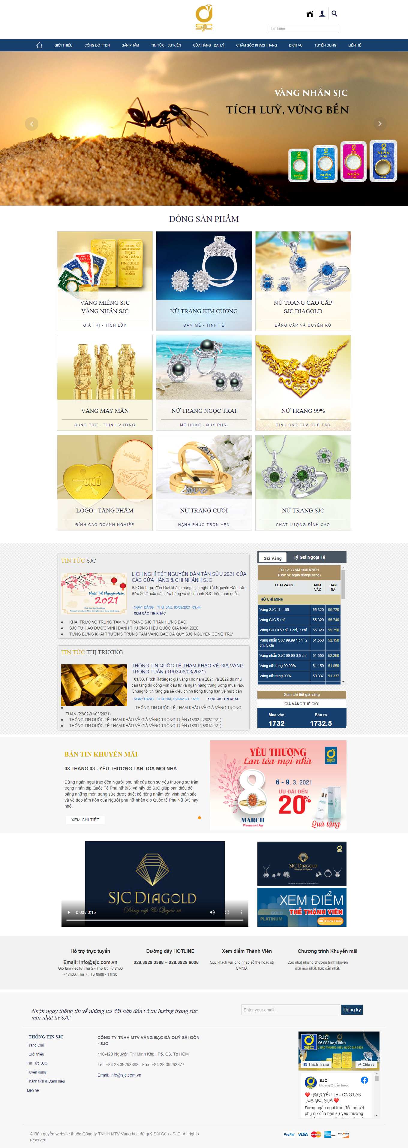 [pranda] Thiết kế Website web trang sức đẹp - wwwsjccomvn