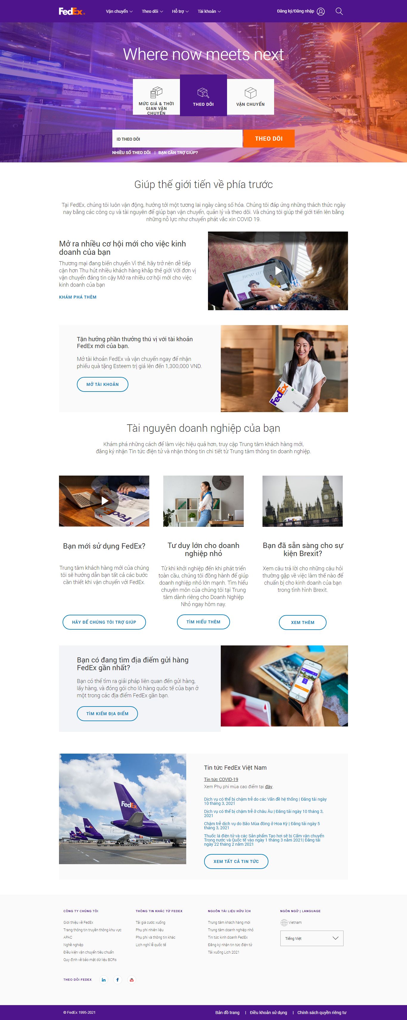[dichvugiaohang] Thiết kế Website Web giao hàng - wwwfedexcom