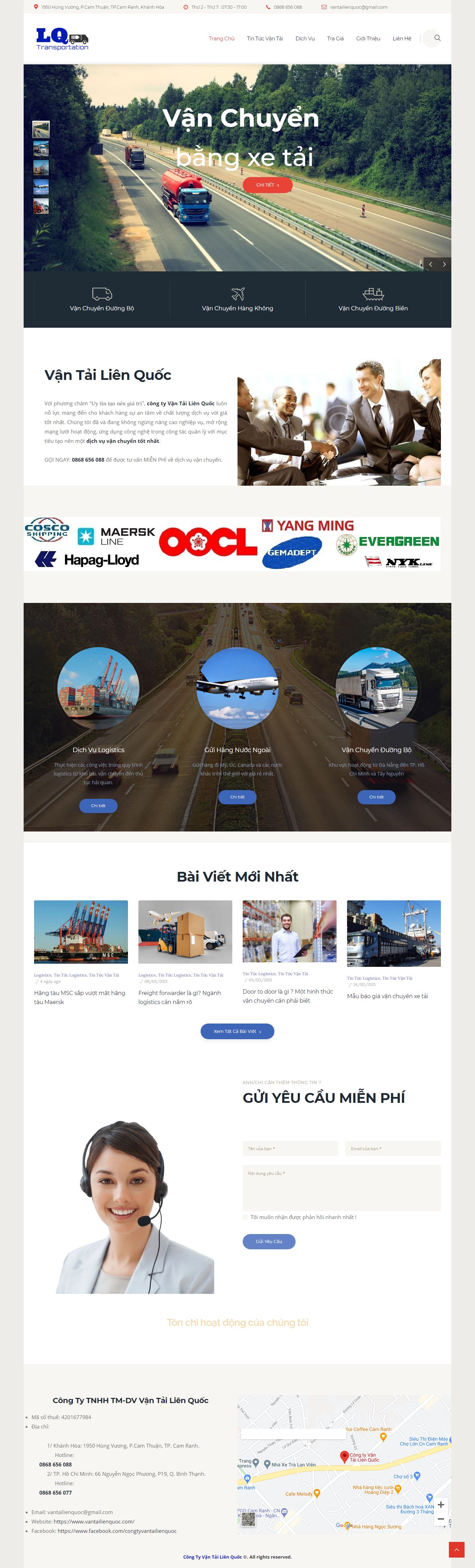 [dichvugiaohang] Thiết kế Website Web giao hàng - wwwvantailienquoccom